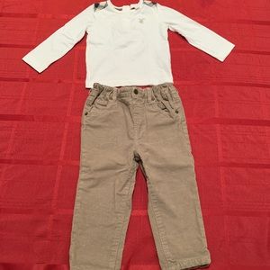 Burberry shirt and pants for babies